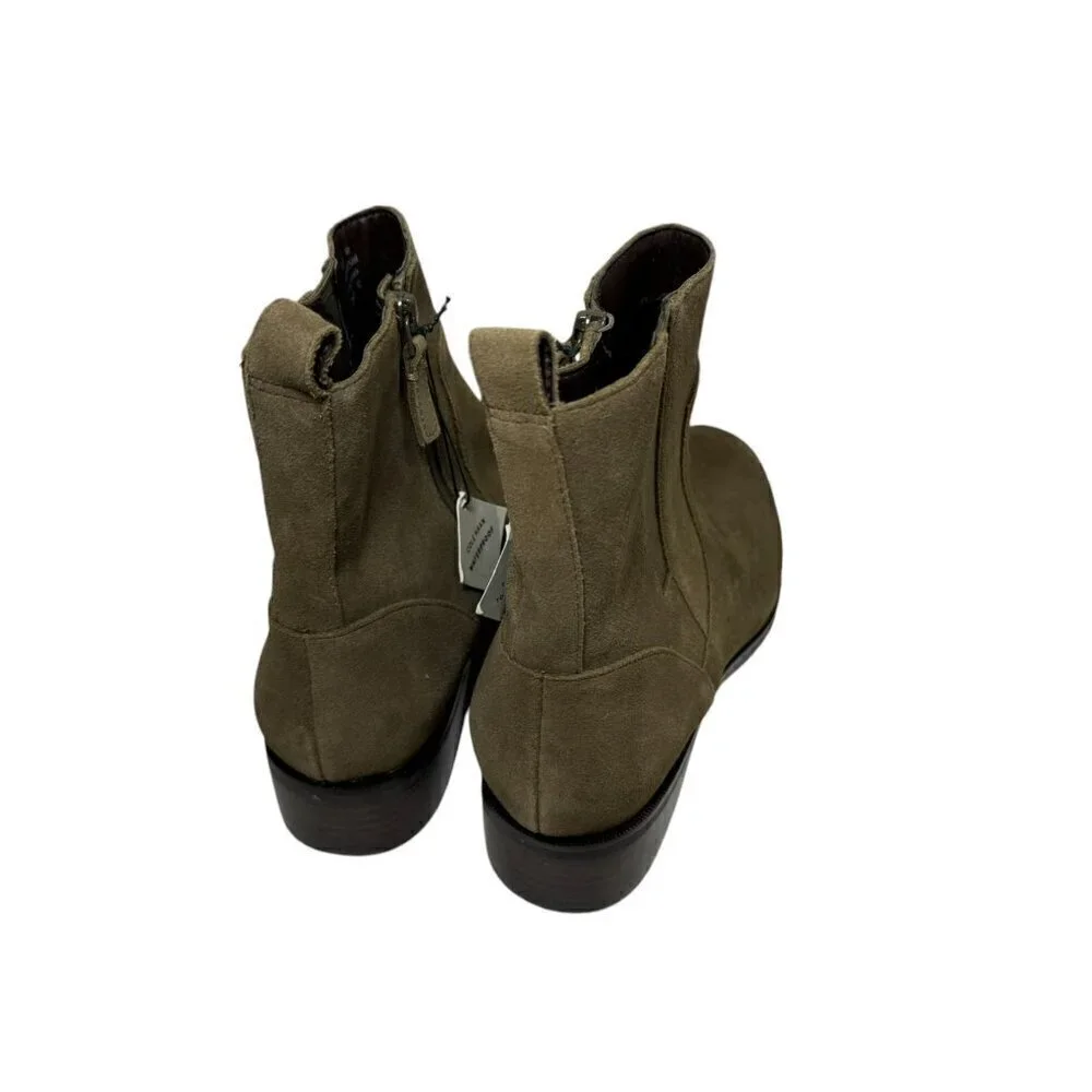 COLE HAAN Women’s Leighton Chelsea Bootie Size 7 Olive Green Waterproof Modern 8